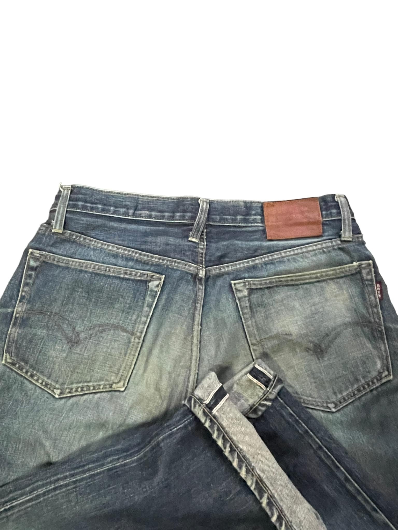 Vintage Blue Way Selvedge Distresed Denim