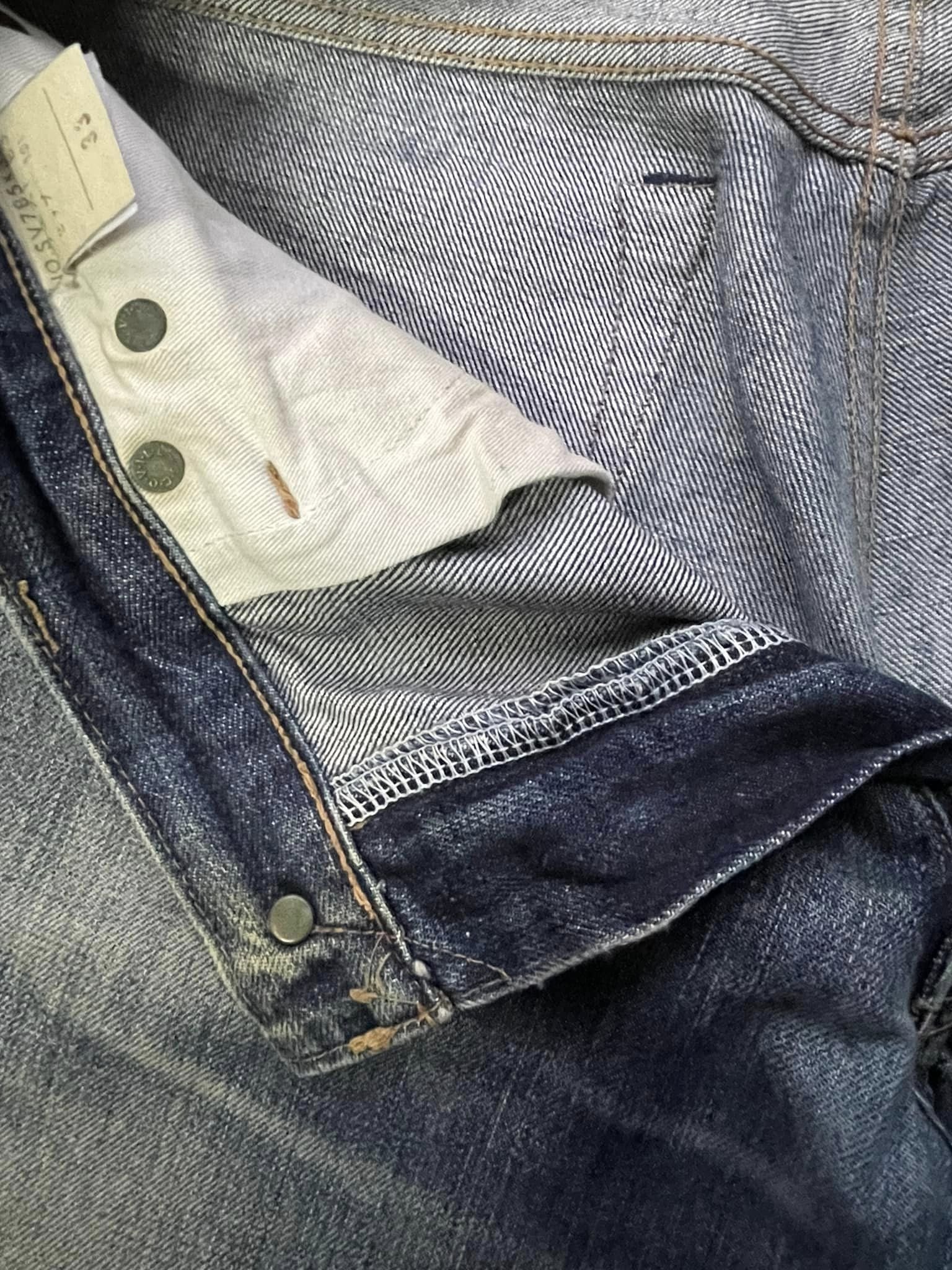 Vintage Blue Way Selvedge Distresed Denim