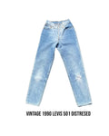 Vintage 1990 Levis 501 e Faded Distressed