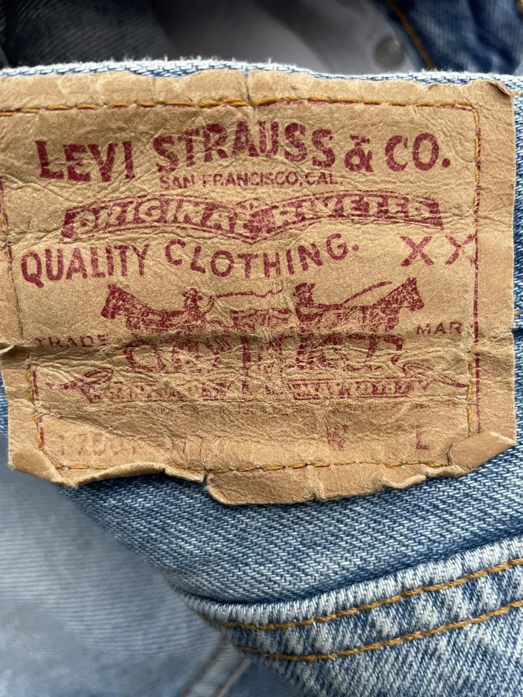 Vintage 1990 Levis 501 e Faded Distressed