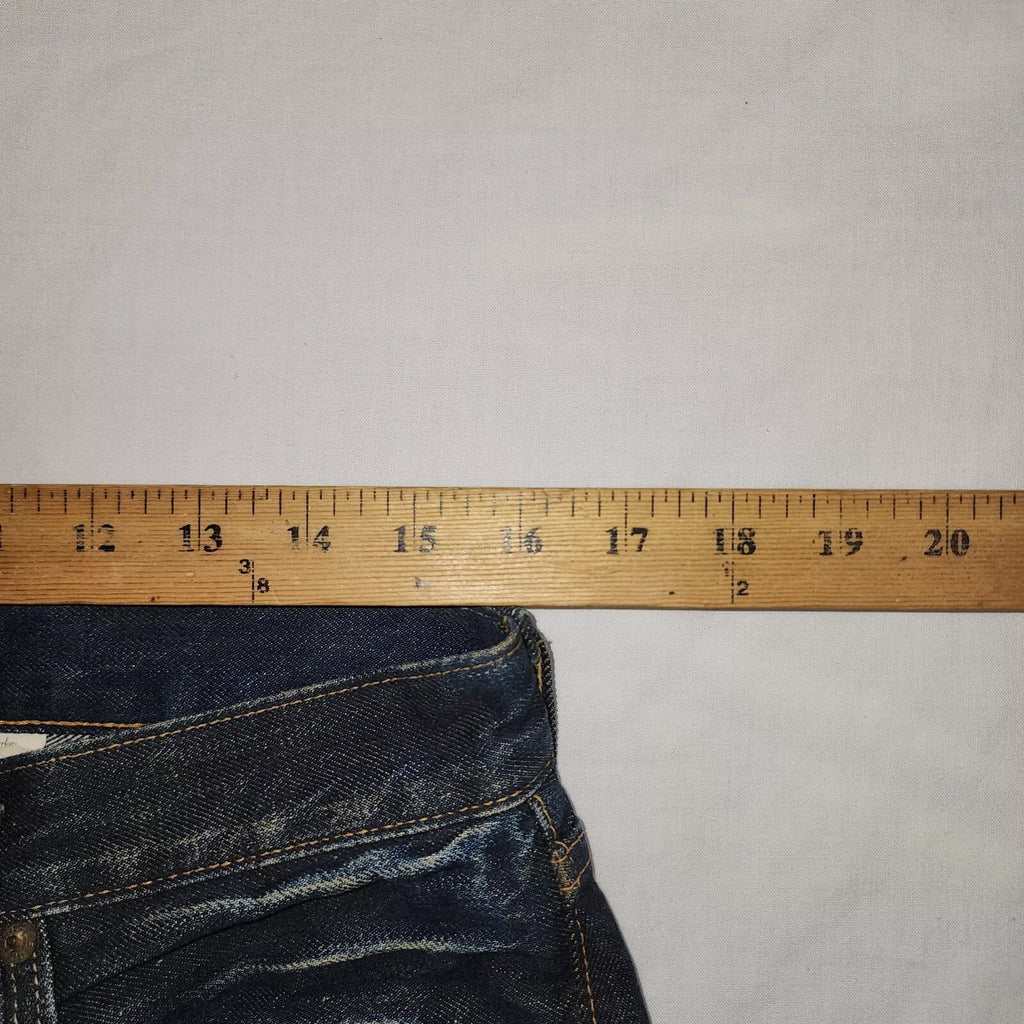 Levi Strauss Selvedge Denim Jeans Men's 32 x 33 Dark Wash Blue Button Fly