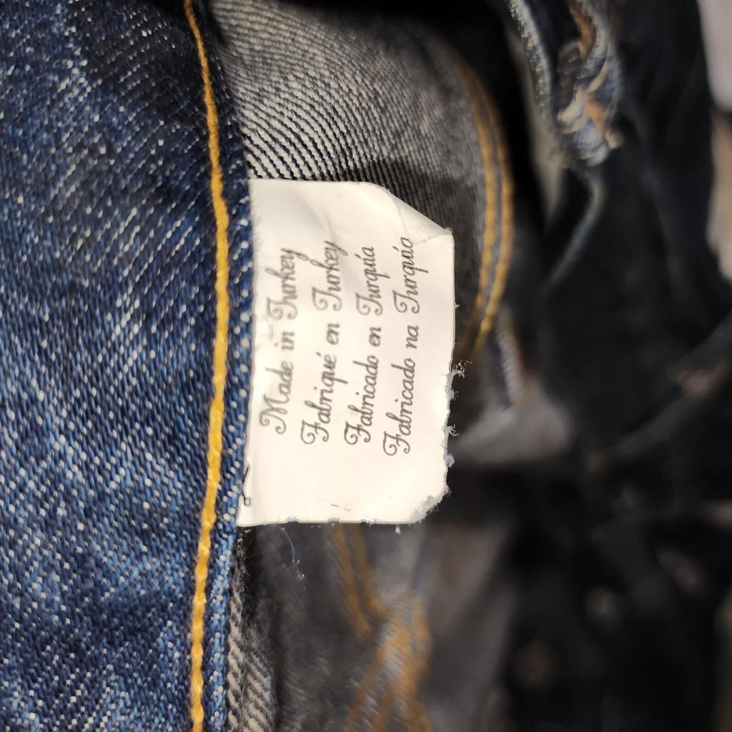 Levi Strauss Selvedge Denim Jeans Men's 32 x 33 Dark Wash Blue Button Fly