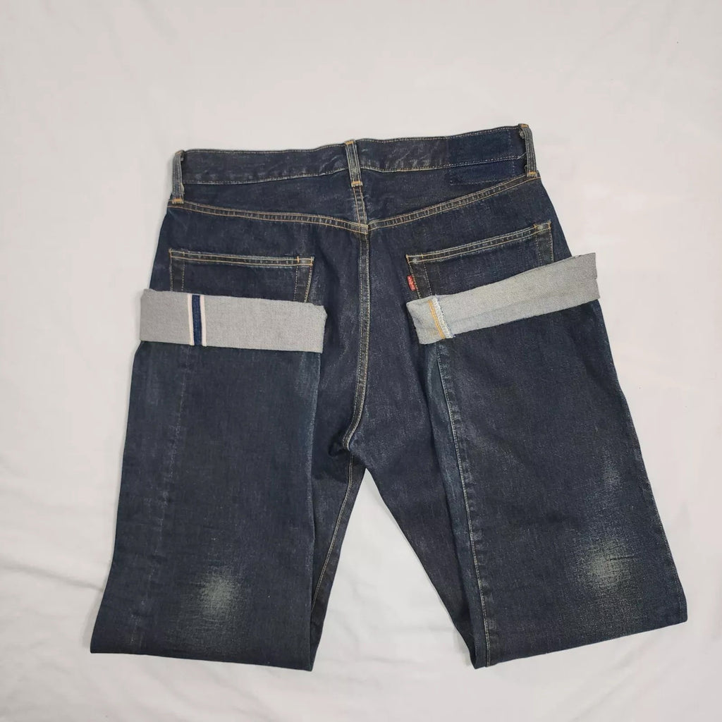 Levi Strauss Selvedge Denim Jeans Men's 32 x 33 Dark Wash Blue Button Fly