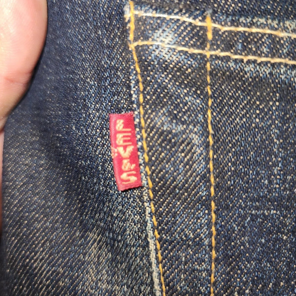 Levi Strauss Selvedge Denim Jeans Men's 32 x 33 Dark Wash Blue Button Fly