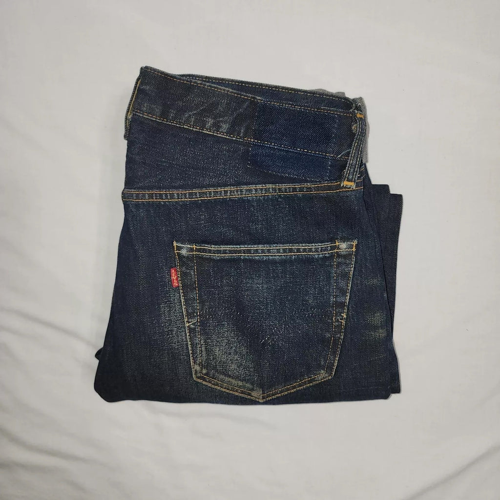 Levi Strauss Selvedge Denim Jeans Men's 32 x 33 Dark Wash Blue Button Fly