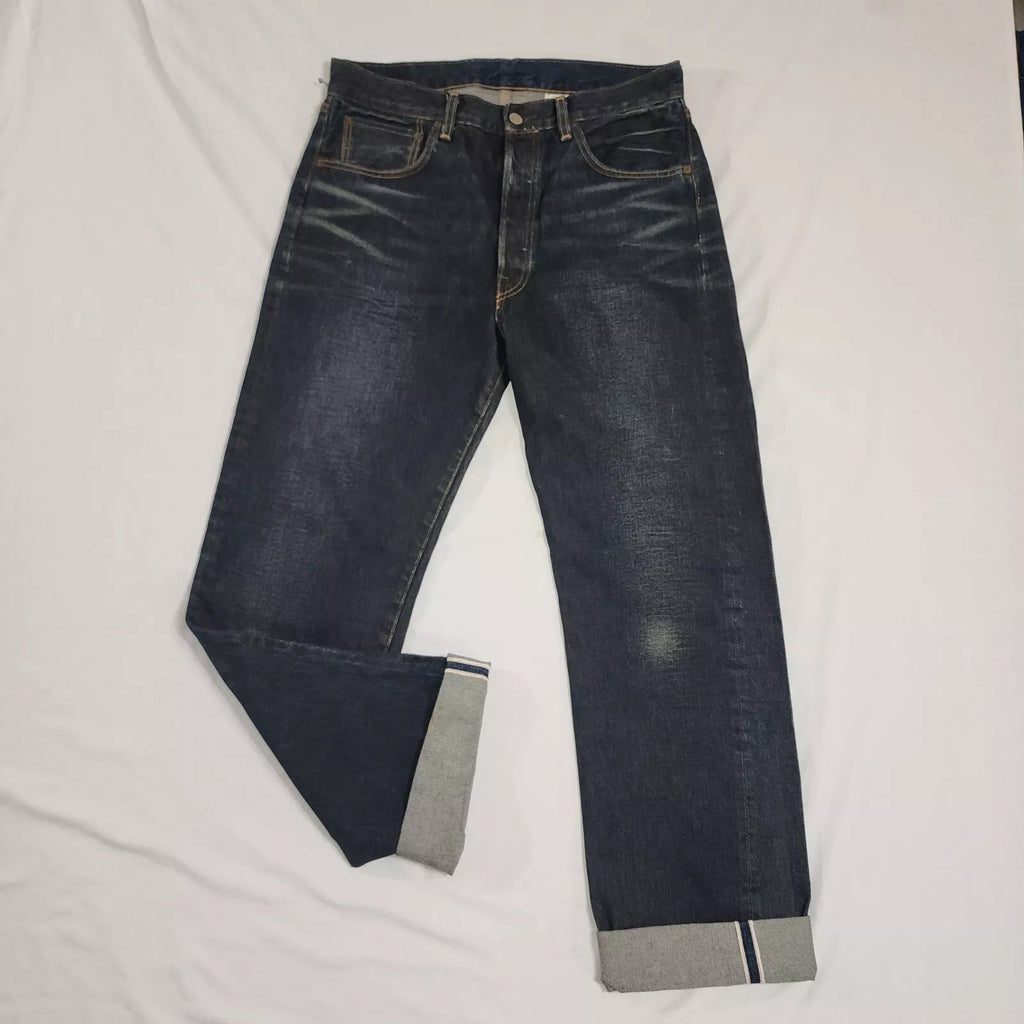 Levi Strauss Selvedge Denim Jeans Men's 32 x 33 Dark Wash Blue Button Fly
