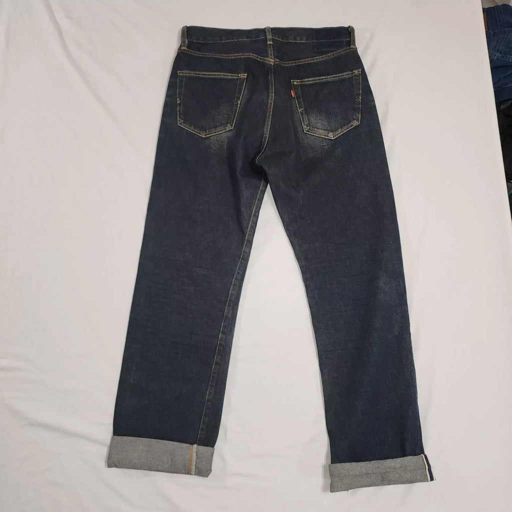 Levi Strauss Selvedge Denim Jeans Men's 32 x 33 Dark Wash Blue Button Fly
