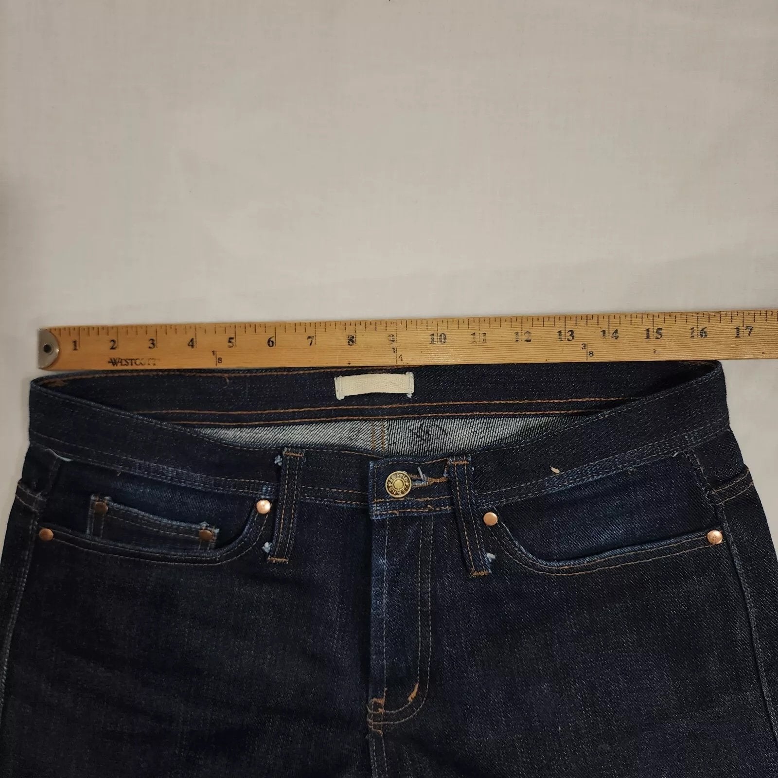 Unbranded Brand Selvedge Jeans Mens 32x32 Blue Indigo Slub Raw Denim Button Fly
