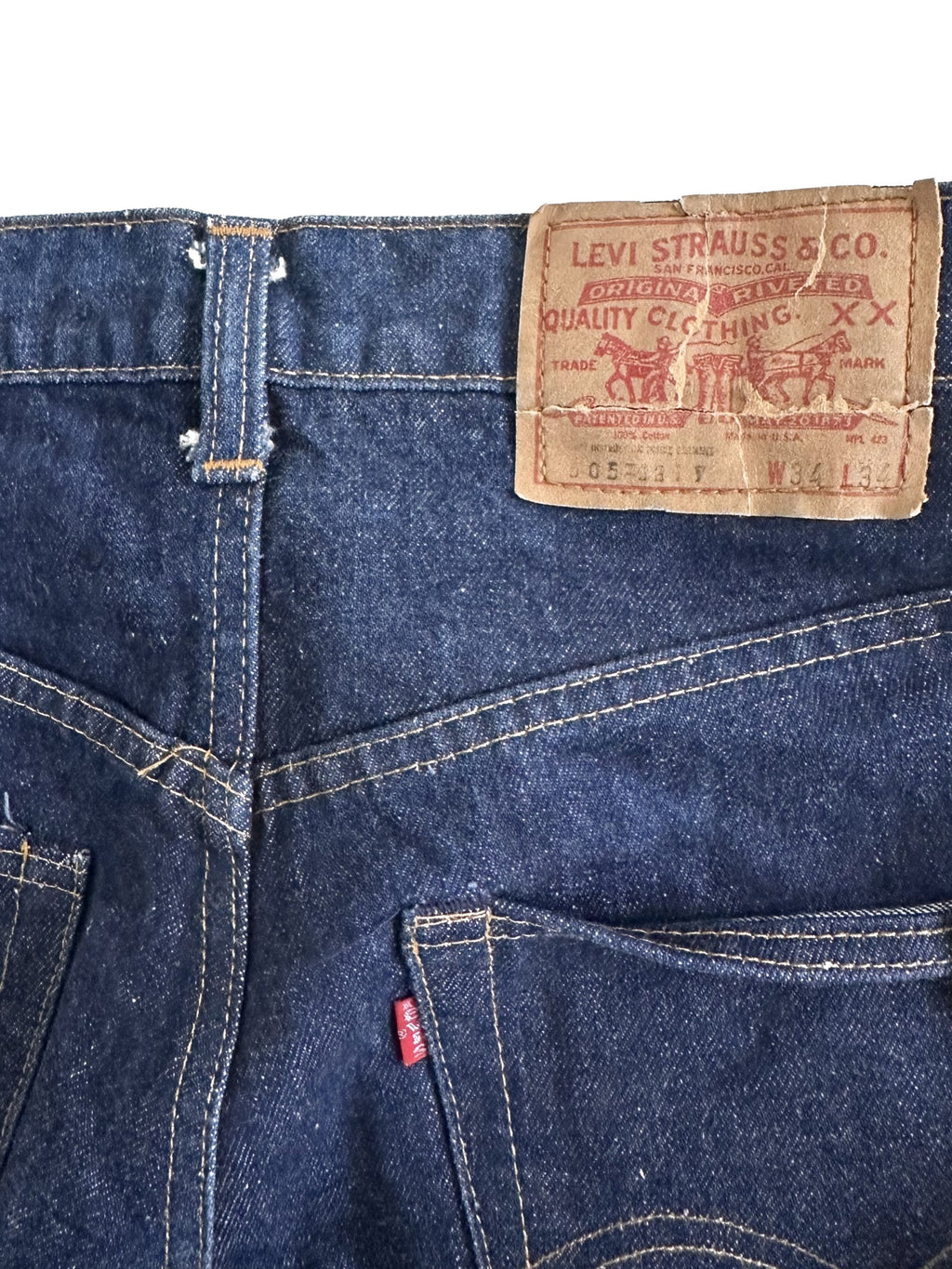 Early 70s Levi’s single stitch 505 one wash golden size