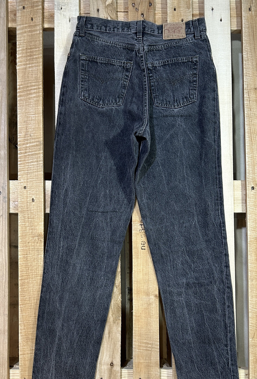 Levi’s 901 W32 70s/80s Dark Grey Vintage Jeans – Made in USA – Rare Early Model – Button Fly – High Waist Straight – Collector’s Denim