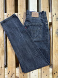 Levi’s 901 W32 70s/80s Dark Grey Vintage Jeans – Made in USA – Rare Early Model – Button Fly – High Waist Straight – Collector’s Denim