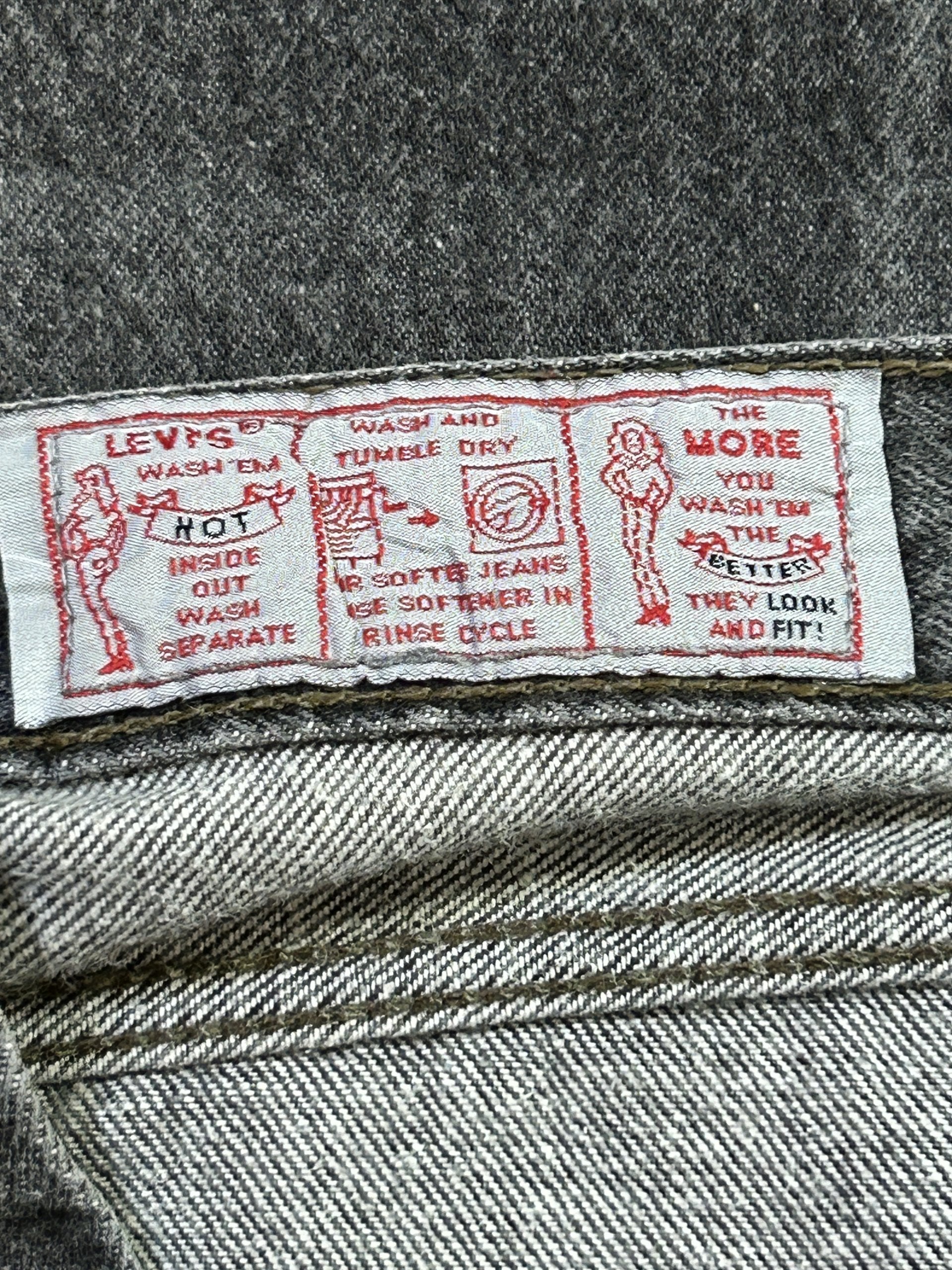 Levi’s 901 W32 70s/80s Dark Grey Vintage Jeans – Made in USA – Rare Early Model – Button Fly – High Waist Straight – Collector’s Denim