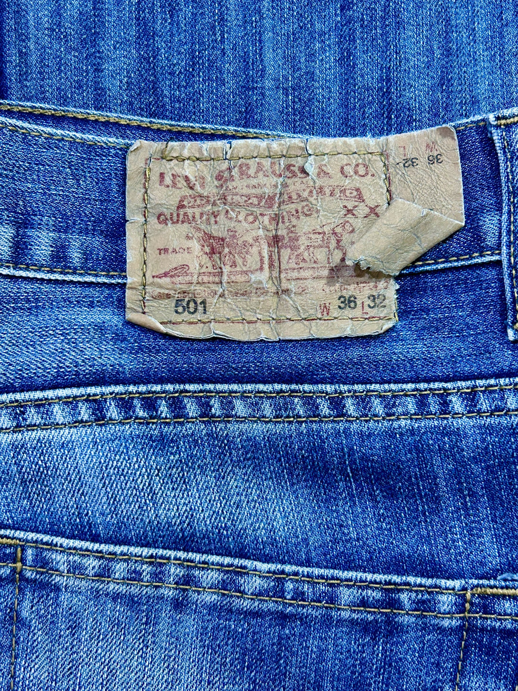 Levi’s 501 Vintage Jeans W36 Made in USA 1996 – Modified Hem