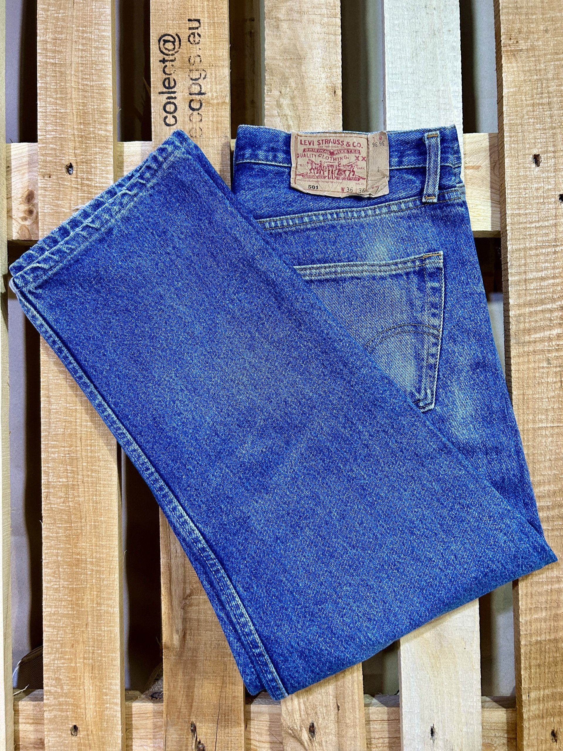 Levi’s 501 Vintage Jeans W36 Made in USA 1994 – Finished Short Hem