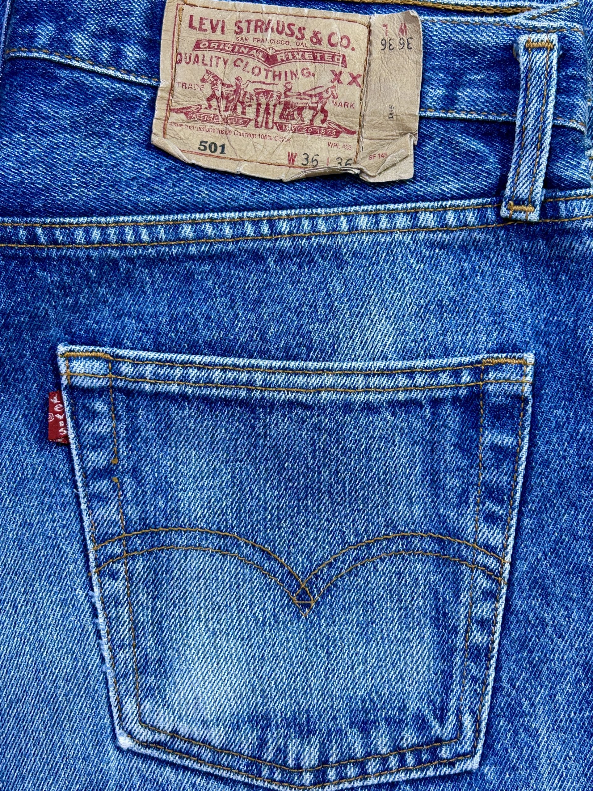 Levi’s 501 Vintage Jeans W36 Made in USA 1994 – Finished Short Hem