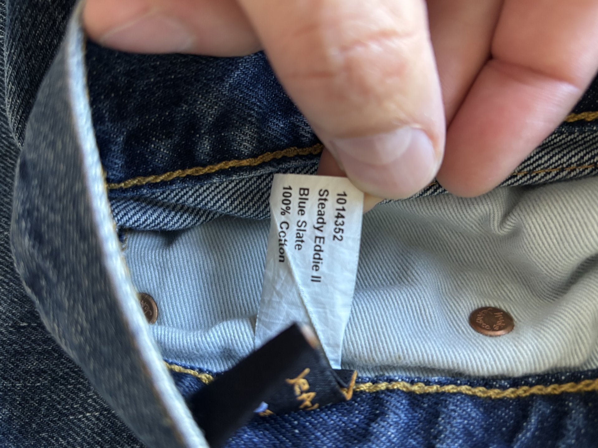 NUDIE JEANS - STEADY EDDIE II - BLUE SLATE - 34/34