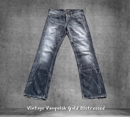 Vintage Vanquish Gold Japan Aging Distressed
