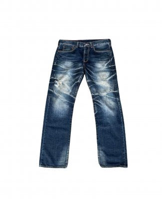 Vintage Soul of Freedom Aging Distressed Denim