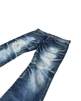 Vintage Soul of Freedom Aging Distressed Denim