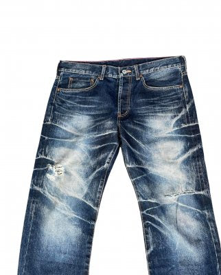 Vintage Soul of Freedom Aging Distressed Denim