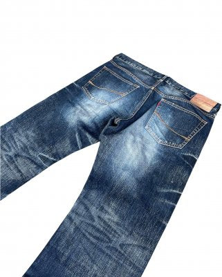 Vintage Soul of Freedom Aging Distressed Denim