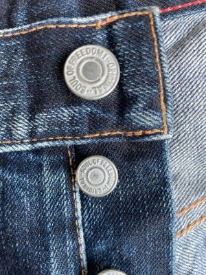 Vintage Soul of Freedom Aging Distressed Denim