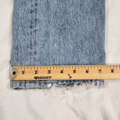 Agolde Women's 90's Jean Distressed Tattered Light Wash Button 30W / 28L - GOOD