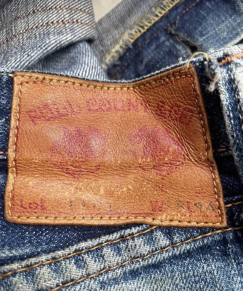 Vintage Full COUNT Japan Selvedge Distressed & Rework Denim