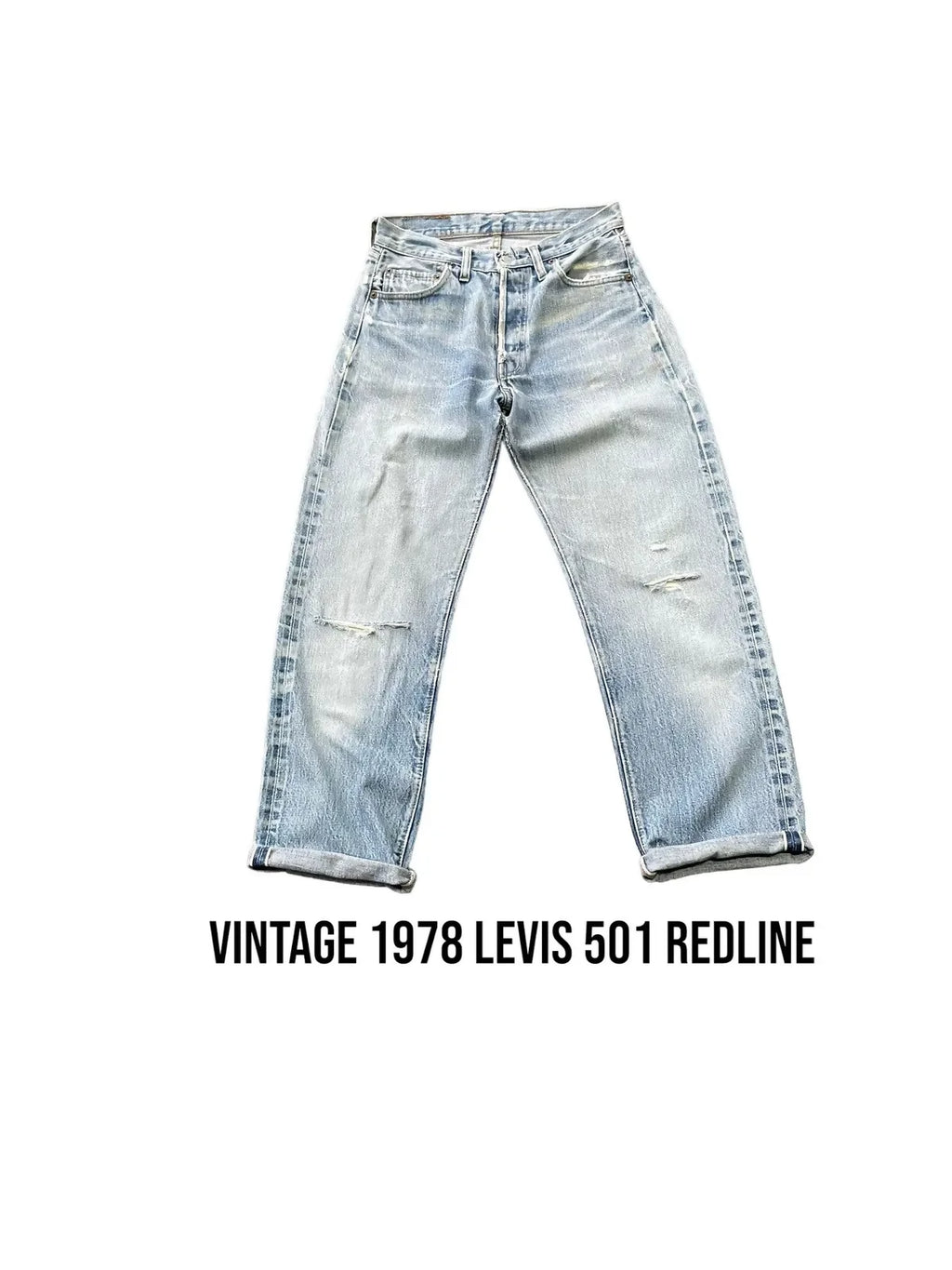 Vintage 1978 Levis 501 e Redline Distressed Denim