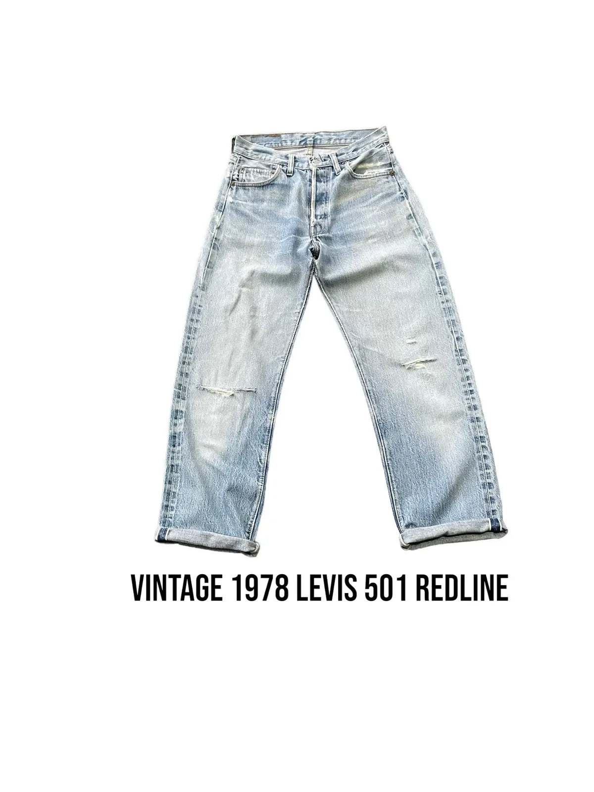 Vintage 1978 Levis 501 e Redline Distressed Denim
