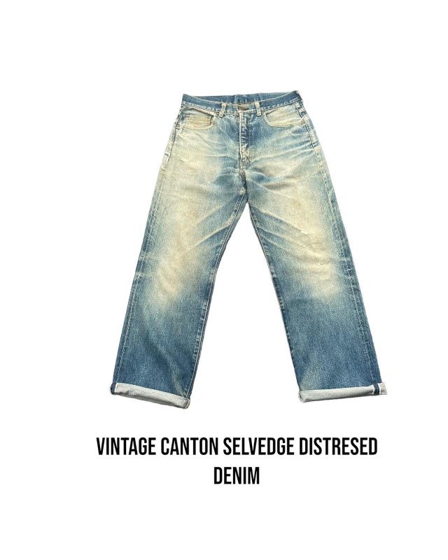 Vintage Canton Selvedge Distressed Denim